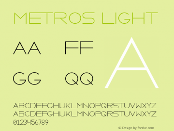 Metros Light Version 1.000图片样张
