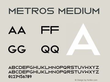Metros Medium Version 1.000图片样张