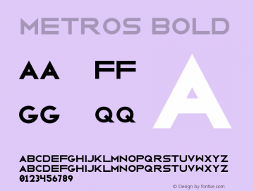 Metros Bold Version 1.000图片样张