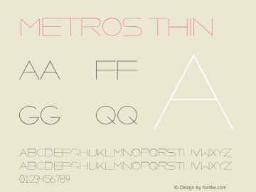 Metros Thin Version 1.000图片样张