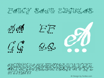 fancy rain 1.0 Font Sample