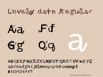 Lovely date 1.0 Font Sample