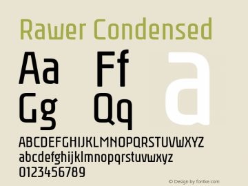 Rawer-Condensed Version 1.000 | wf jerry图片样张