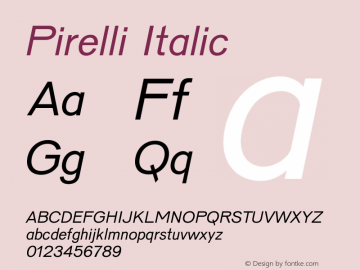 Pirelli Italic Version 1.00;September 4, 2018;图片样张