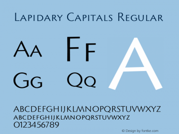 Lapidary Capitals Version 1.00;March 24, 2013;图片样张
