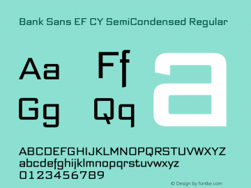 BankSansEFCY-RegSemCon Version 1.1 | wf-rip DC20160620图片样张