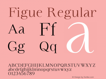 Figue Regular Version 1.000图片样张