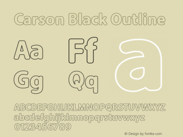 Carson Black Outline Version 1.00 March 23, 2016, initial release图片样张