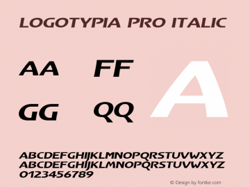 Logotypia Pro Italic Version 2.002;September 25, 2018;图片样张