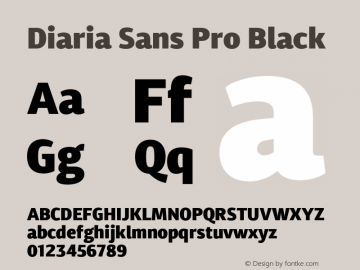 DiariaSansPro-Black Version 001.000;com.myfonts.easy.konstantynov.diaria-sans-pro.black.wfkit2.version.4yaH Font Sample