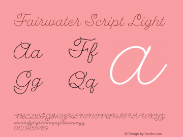 FairwaterScript-Light Version 1.0图片样张