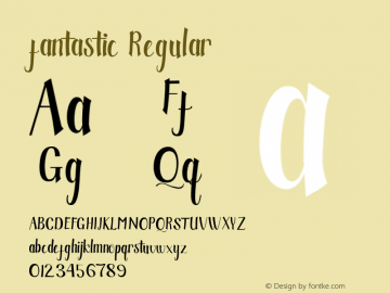 fantastic Version 1.000 Font Sample