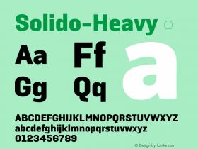 ☞Solido-Heavy Version 1.001;PS 001.001;hotconv 1.0.56;makeotf.lib2.0.21325;com.myfonts.dstype.solido.heavy.wfkit2.3S8q图片样张