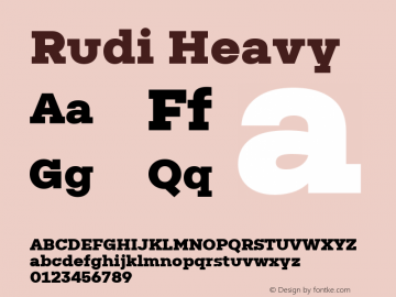 Rudi Heavy Regular Version 1.000图片样张