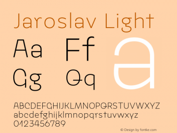 Jaroslav Light Regular Version 1.000图片样张