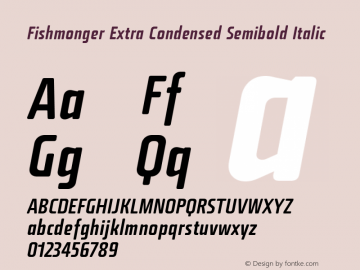 Fishmonger ECS Italic Version 2.000 Font Sample