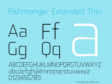 Fishmonger ET Version 2.000 Font Sample