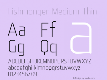 Fishmonger MT Version 2.000 Font Sample