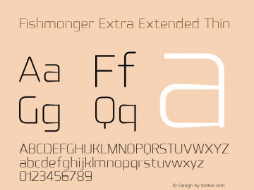 Fishmonger EET Version 2.000 Font Sample