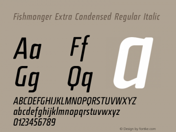 Fishmonger ECR Italic Version 2.000 Font Sample