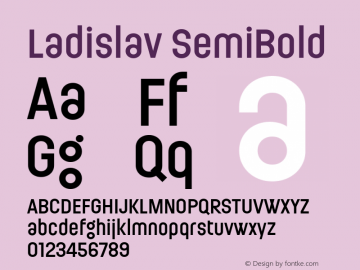 Ladislav SemiBold Version 1.000图片样张