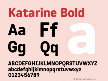 Katarine Bold Version 2.000图片样张
