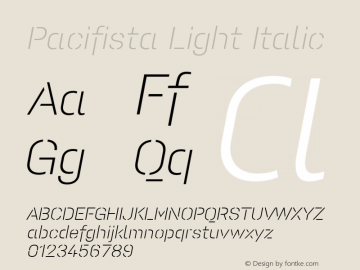 Pacifista SemiBold Italic Version 1.000图片样张