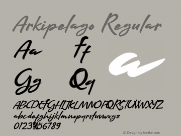 Arkipelago Version 1.000 Font Sample