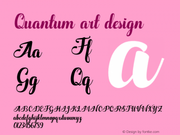 Quantum-artdesign Version 1.000 Font Sample