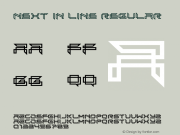 Next In Line Regular Version 1.0 Font Sample