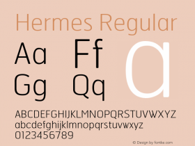 Hermes Regular Version 001.000 Font Sample