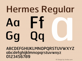 Hermes Regular Version 001.000 Font Sample