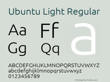 Ubuntu Light 0.83 Font Sample