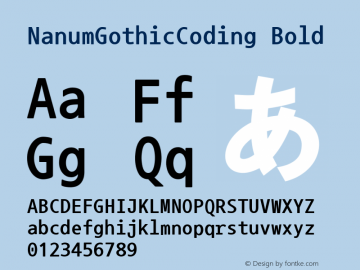 NanumGothicCoding-Bold Version 2.000;PS 1;hotconv 1.0.49;makeotf.lib2.0.14853 Font Sample