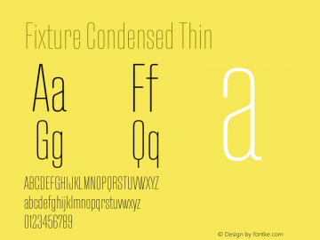 Fixture Condensed Thin Version 1.000图片样张