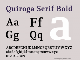 QuirogaSerif-Bold Version 3.200 2007 Font Sample