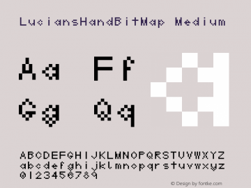 LuciansHandBitMap Version 1.0 Font Sample