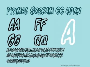 PrimalScreamCC-Open Version 001.901 Font Sample
