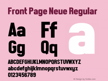 Front Page Neue Version 1.00 March 4, 2015, initial release图片样张