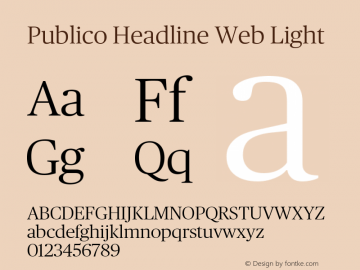 Publico Headline Web Light Regular Version 002.000 2010图片样张