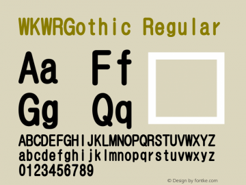 WKWRGothic V3.0 Font Sample