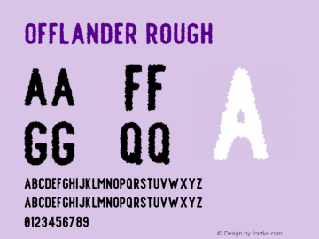 Offlander-Rough 1.000 Font Sample