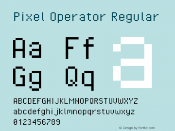 Pixel Operator 2018.10.04-1 Font Sample