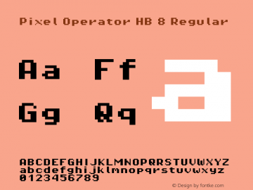 Pixel Operator HB 8 2018.10.04-1 Font Sample