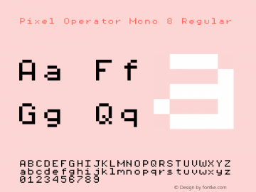 Pixel Operator Mono 8 2018.10.04-1图片样张