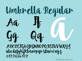 Umbrella 001.000 Font Sample