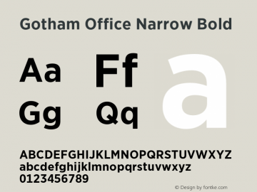 GothamNarrowOffice-Bold Version 1.301图片样张
