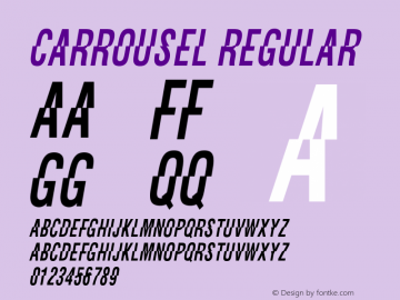 Carrousel Regular 001.001 Font Sample