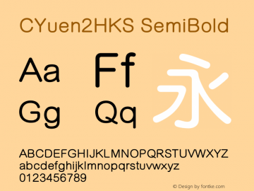 CYuen2HKS SemiBold  Font Sample