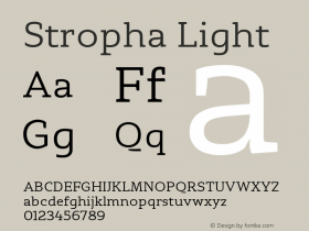 Stropha-Light Version 1.000 Font Sample